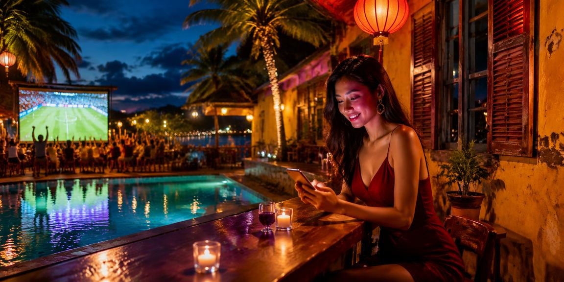 Hình ảnh đèn neon casino di động Hội An